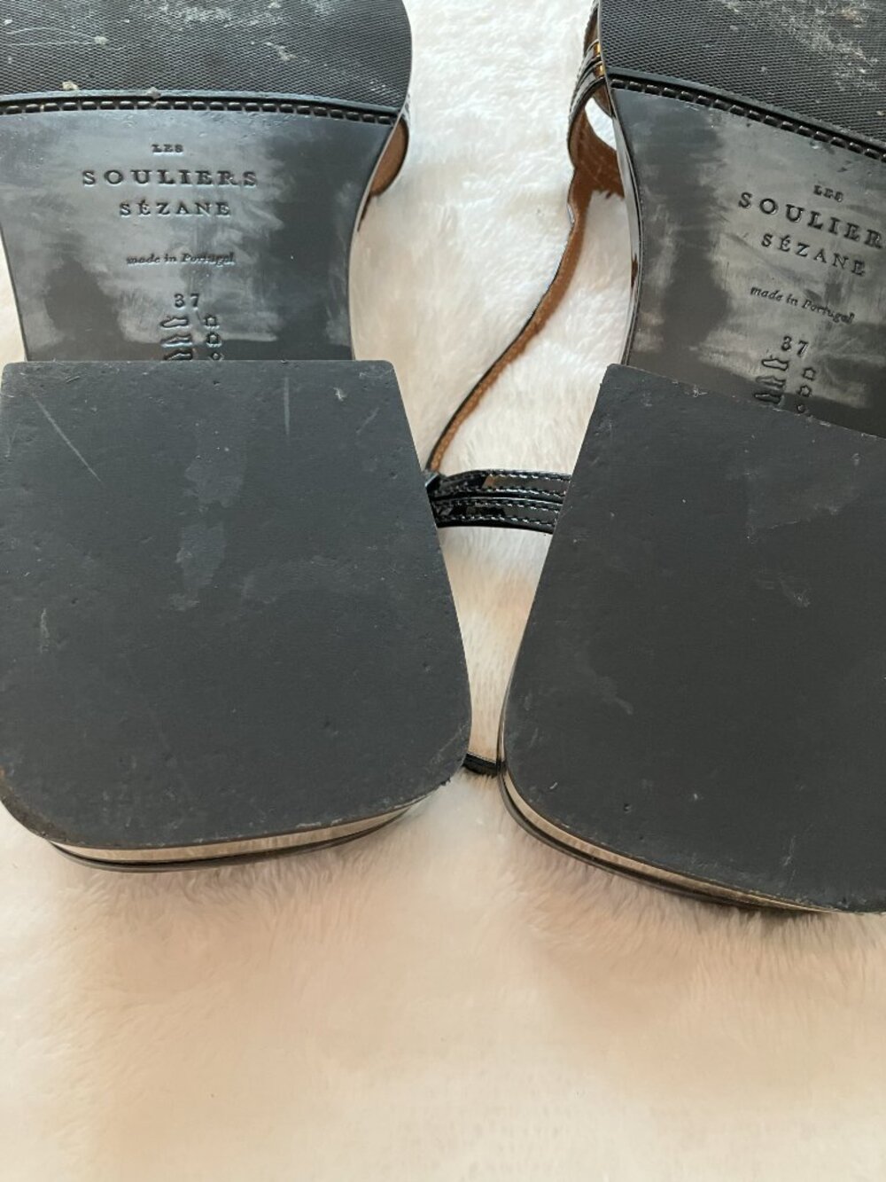 Sezane's Low Josepha Sandal Flats in Black Patent Fr 37, US 6 (really a US 7) - Picture 11 of 14